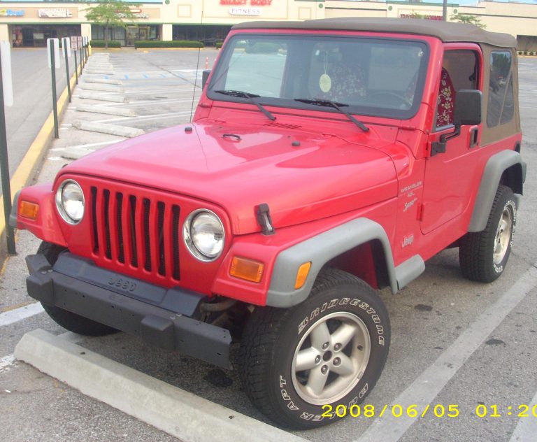 A Jeep Wrangler TJ, the platform most commonly fitted with 4.0-liter turbo kits