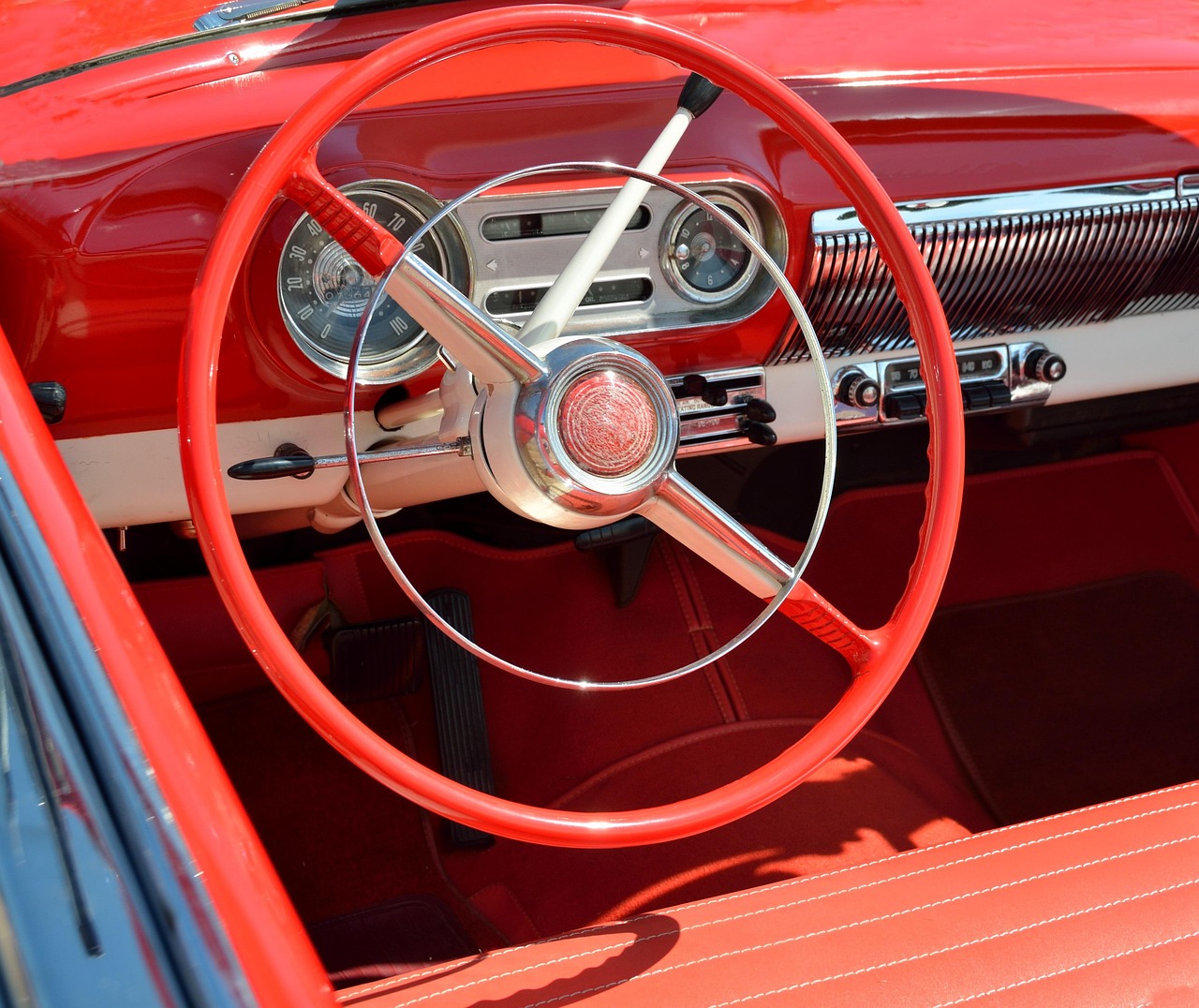 Modern car interior showing dashboard design and cabin layout.